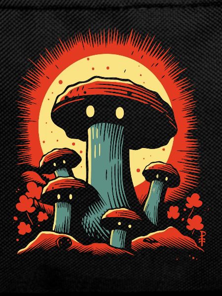 Spooky Cartoon Mushrooms