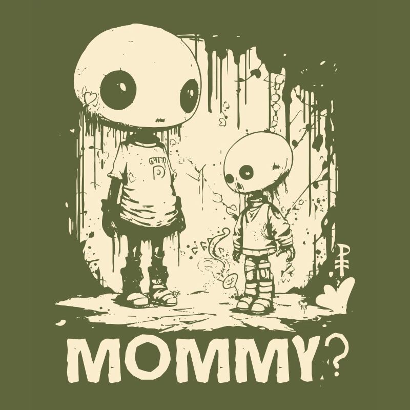 Abstrakte Kunst, Mutter und Kind, Mami?