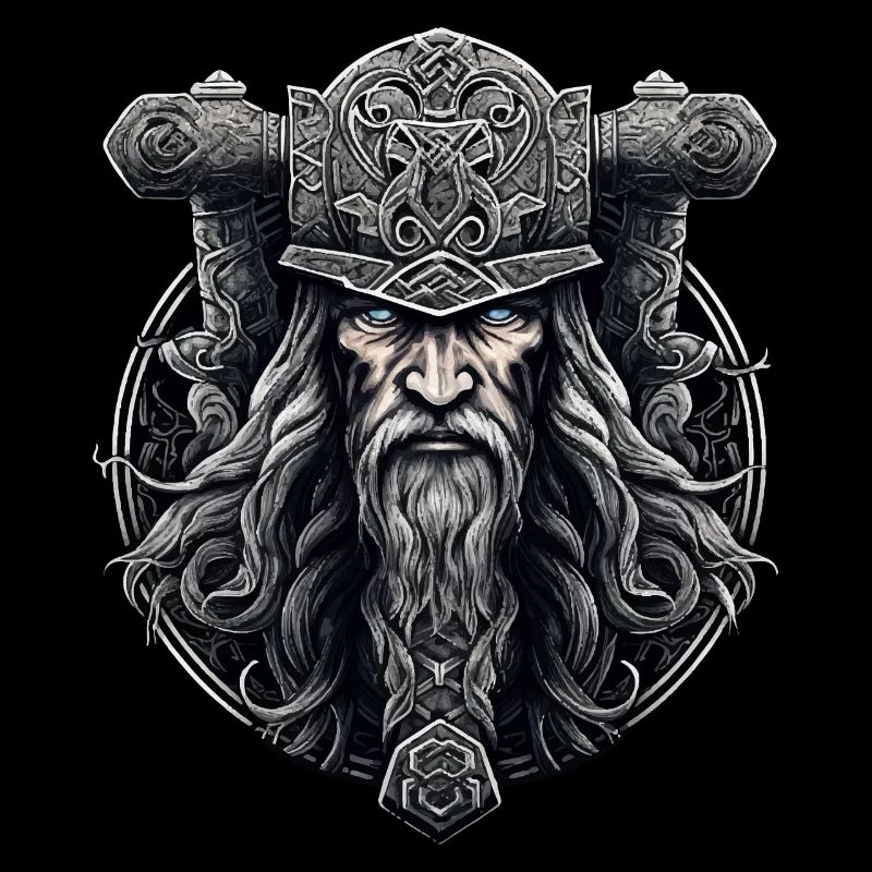 Viking avec marteau, Valhalla Nordmann Design