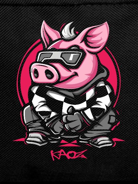 Cool Winter Ski Snowboard Pig