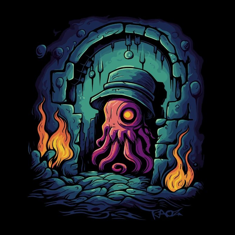 Deep Dark Dungeon Detective Octopus