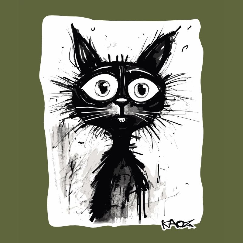 Dessin cool d’un chat de dessin animé