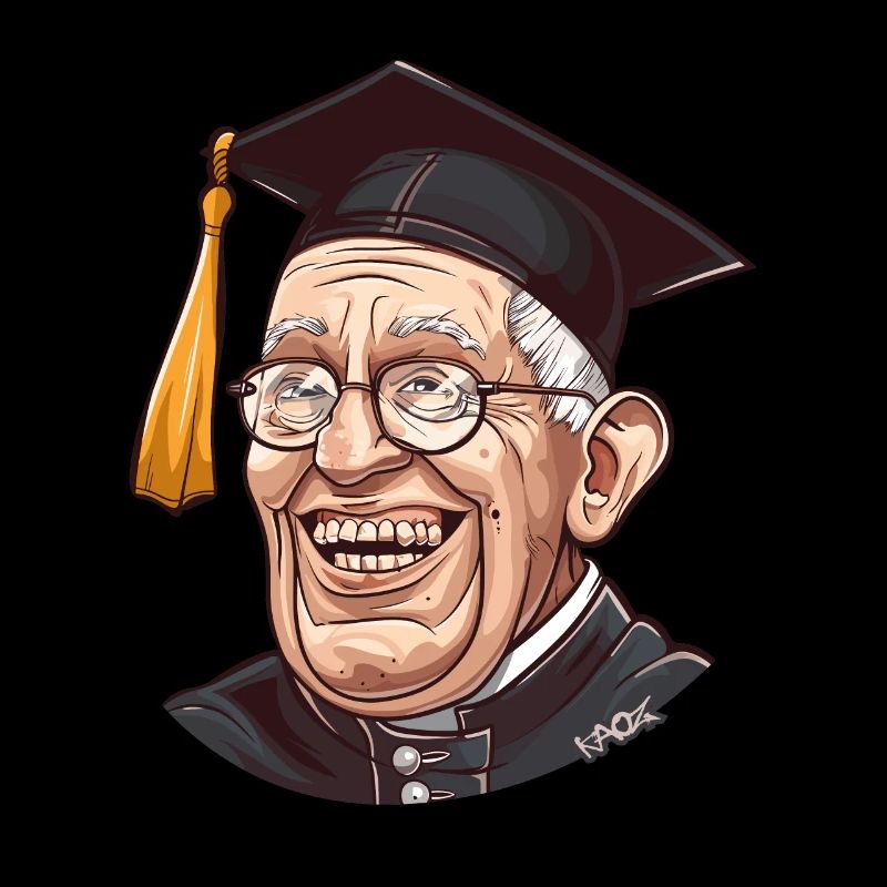 Alter Knacker Opa: Bildung Abschlussfeier Hut