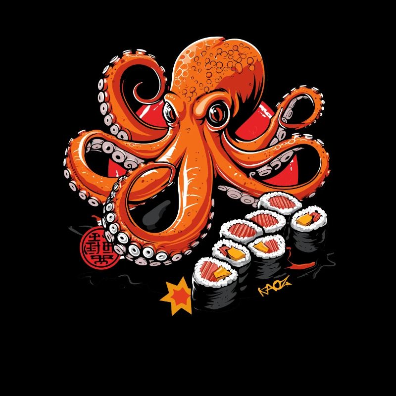 Funny Japanese Octopus Sushi