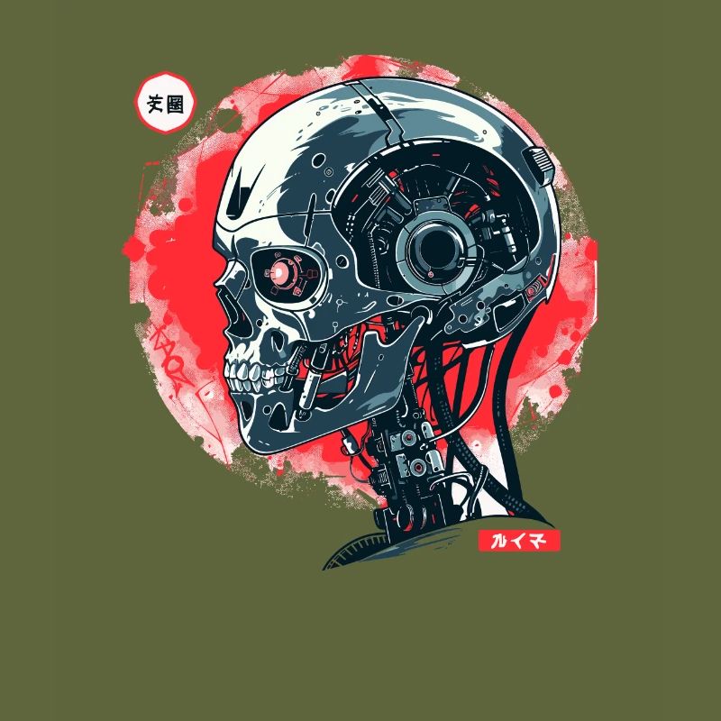 Cyber Cyborg Tech: Robot Skull Skull