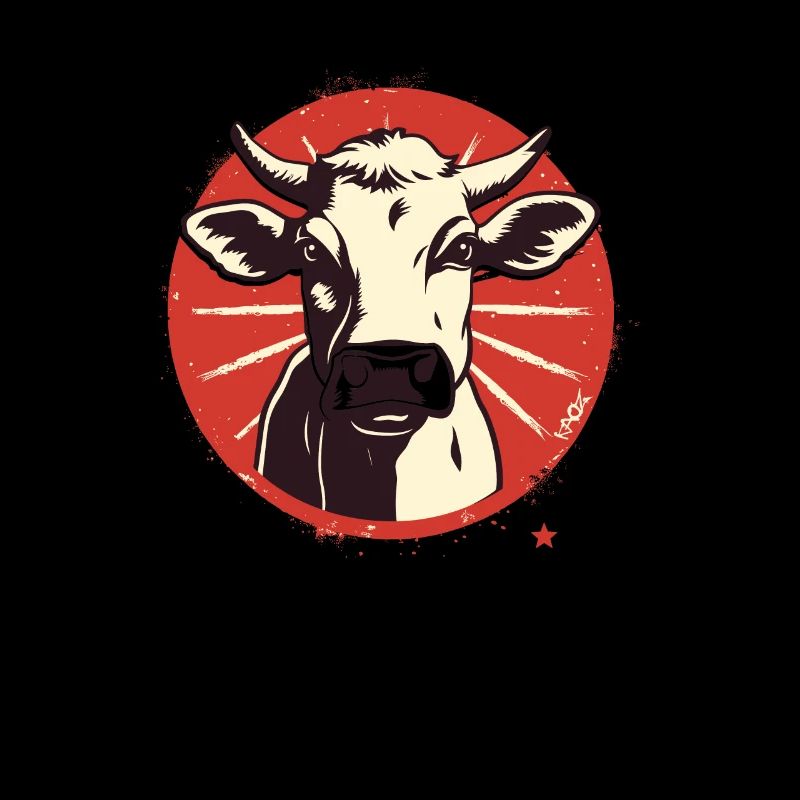 Propaganda Comrade Retro Cow