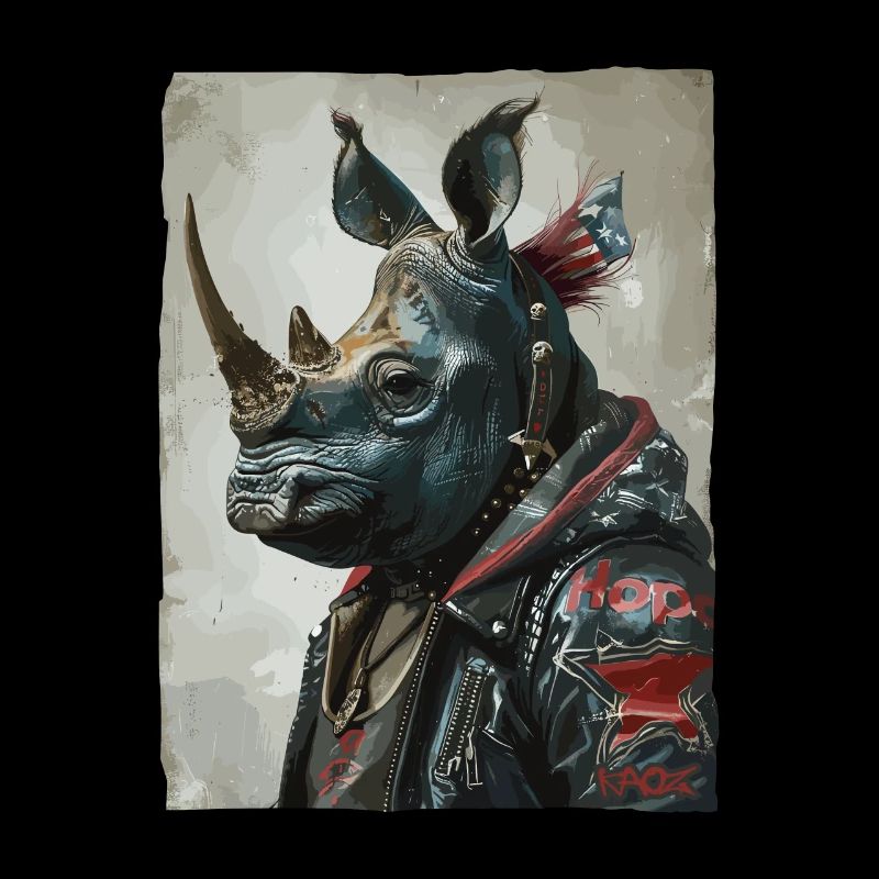 Patriotic Punk Rhinoceros