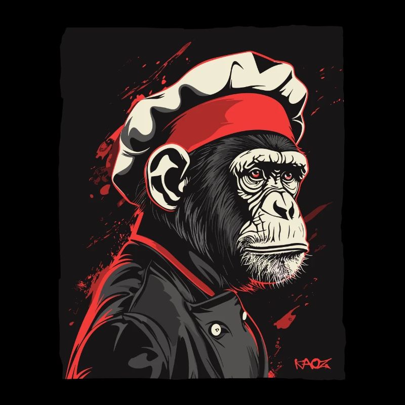 Affe-Küchenchef und Affen-Koch