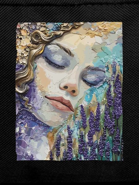 Girl sleeping in lavender