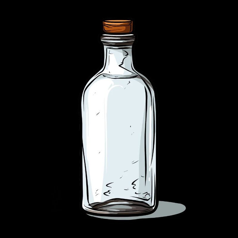 Motif de bouteille en verre vide, bouteille est vide