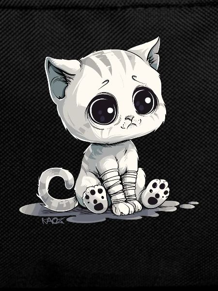Cute little sad kitten