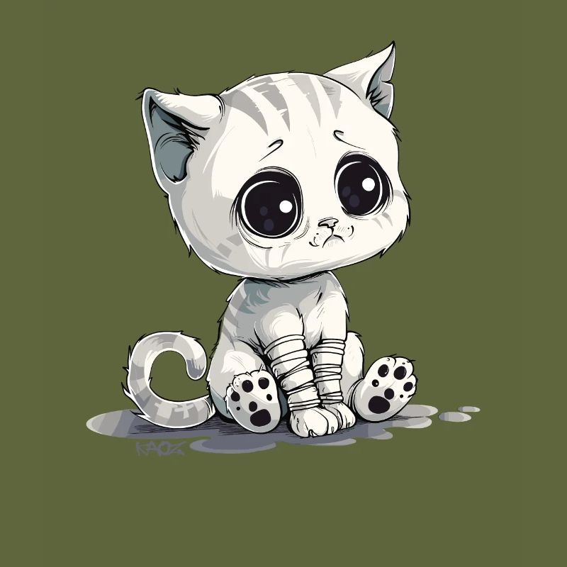 Mignon petit chaton triste