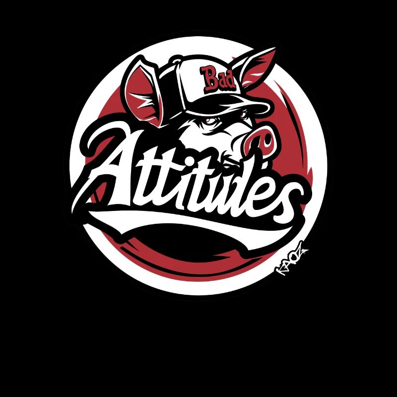 Baseball Cap Pig with Bad Mood