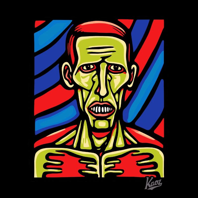 Abstrakte Kunst eines Zombie