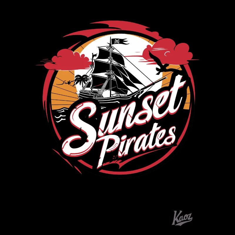 The Sunset Pirates' Ship: Sailing