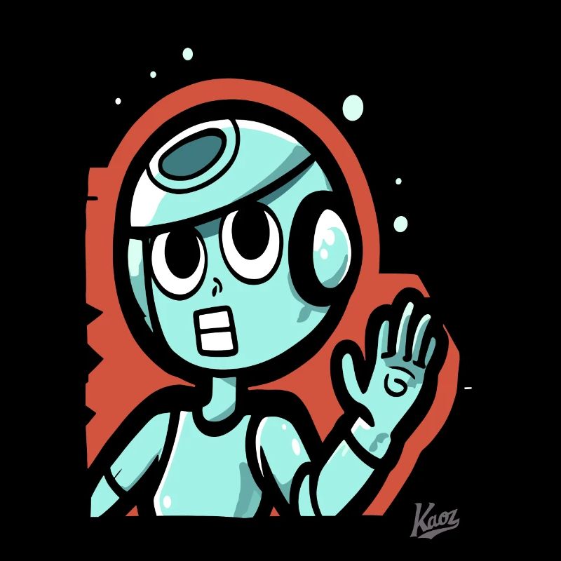 Le silence de l’espace : dessin animé drôle d’astronaute