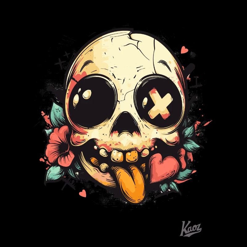 Cute, Funny, Naughty Skull