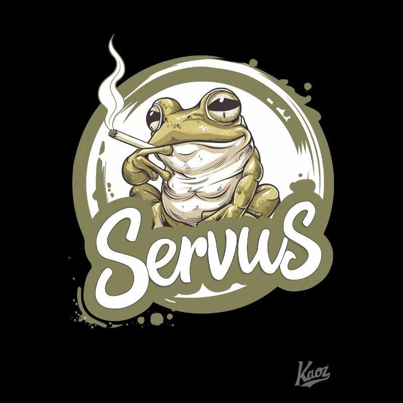 A cool smoking frog says: Servus