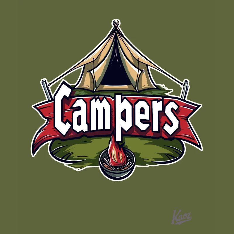 Campfire and Tent: Camper Adventure