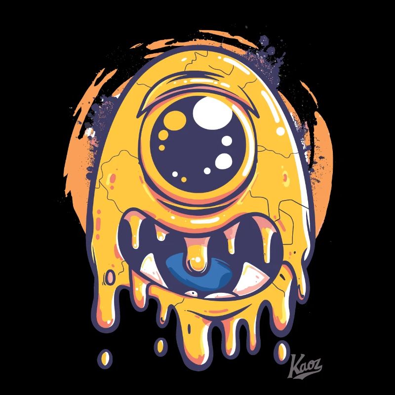 Funny One-Eyed Cyclops: Cute Monster