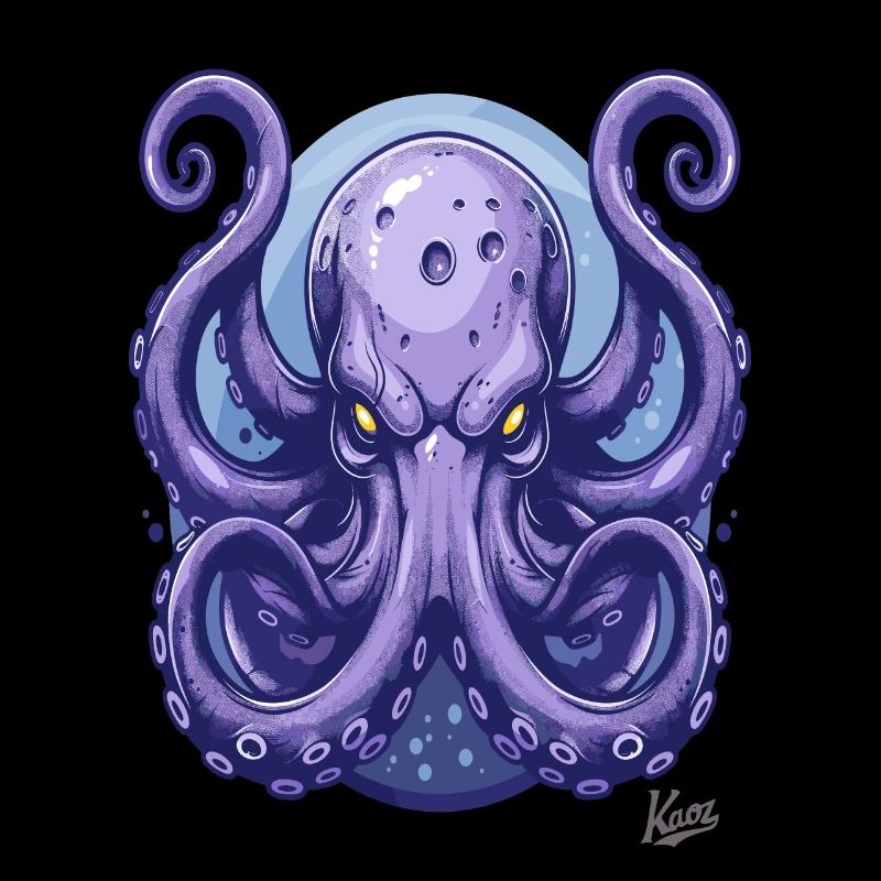 Massive Angry Blue Octopus Octopus Octopus