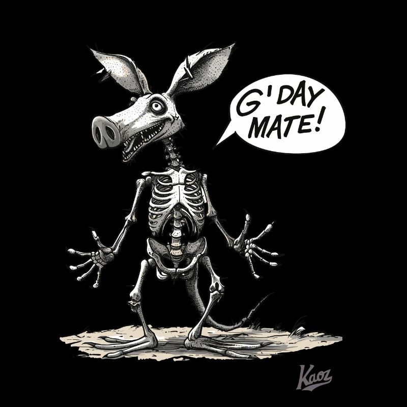 Australian Pig Kangaroo Skeleton: G'Day Mate
