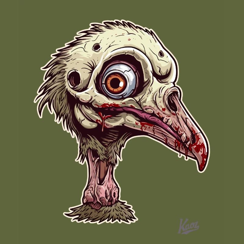 Zombie Straußenvogel Vogel