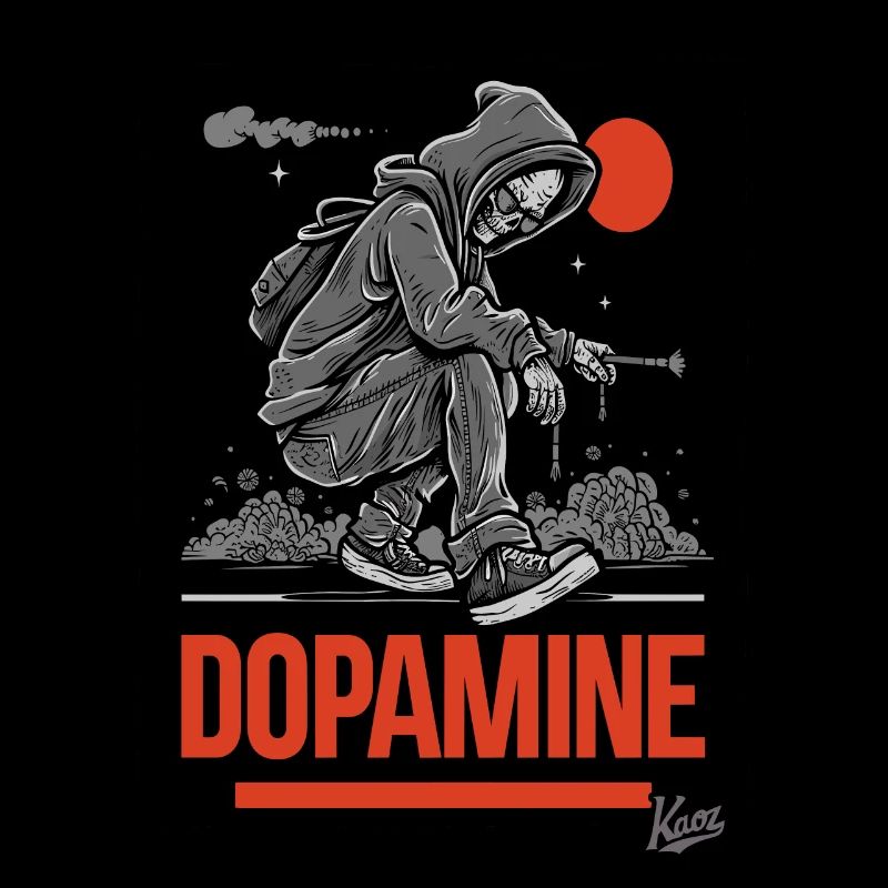 Graffiti Artist Skelet Skull Dopamine