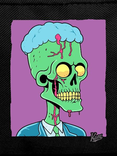 Green Zombie Punk Skull Manager