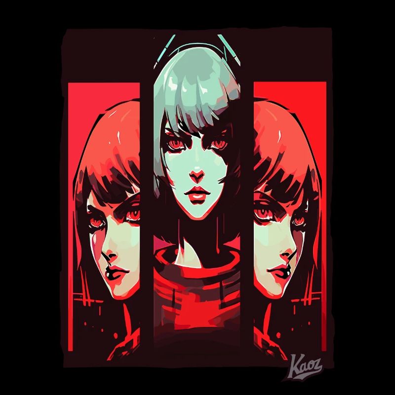 Cyber Sci-Fi : Fille de dessin animé dans l’espace