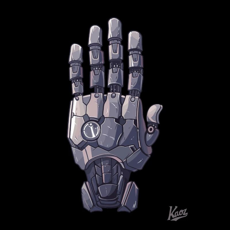 Roboter- oder Cyborg-Hand