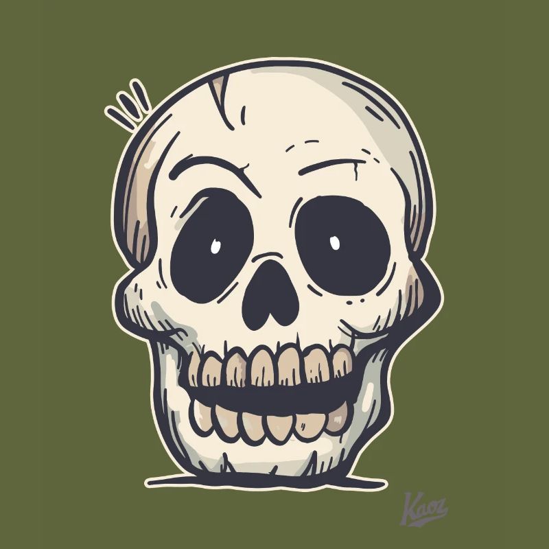 Funny Simple Skull