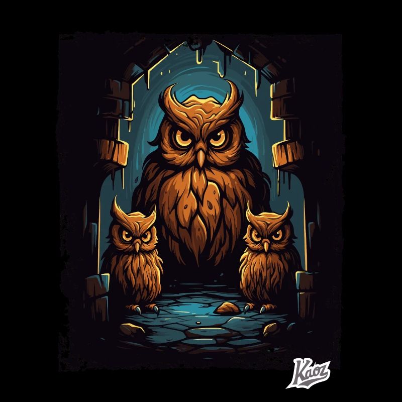 Three owls in the dungeon
