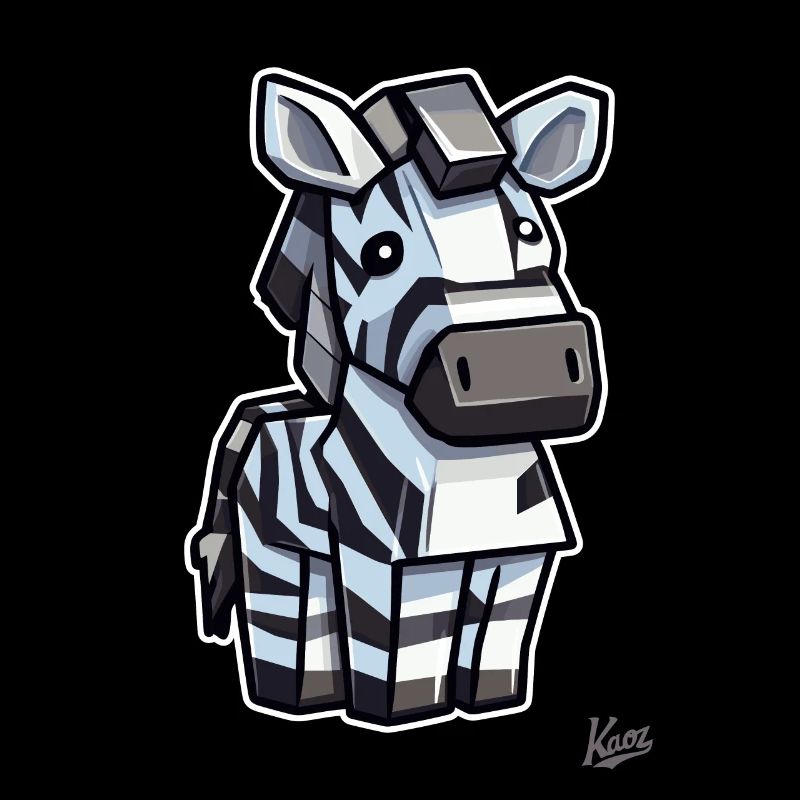 Pixel Gamer Zebra