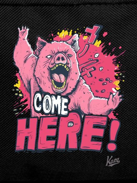 Furious Bear-Pig Fight: Come here!