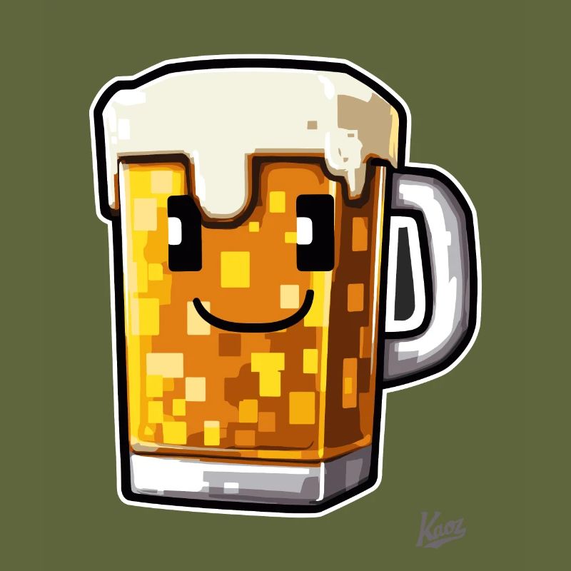 Pixel-Handwerker-Bier
