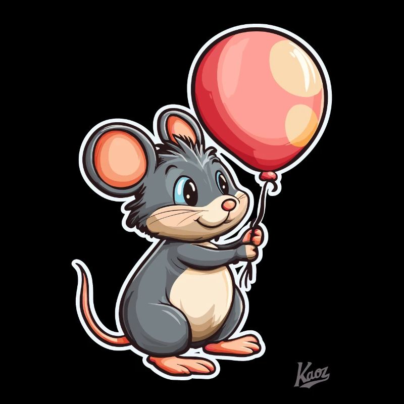 Souris mignonne avec ballon