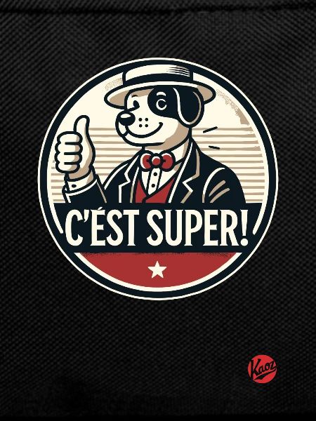 C'est super! Retro Cartoon Dog