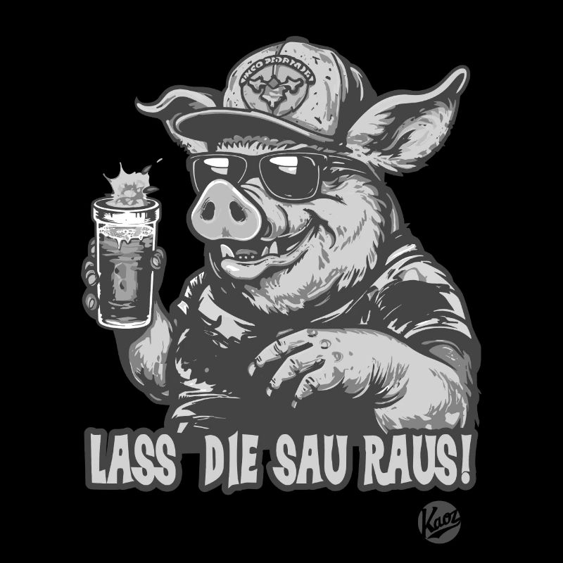 Fête Célébration Cochon Laisse Sortir Le Cochon