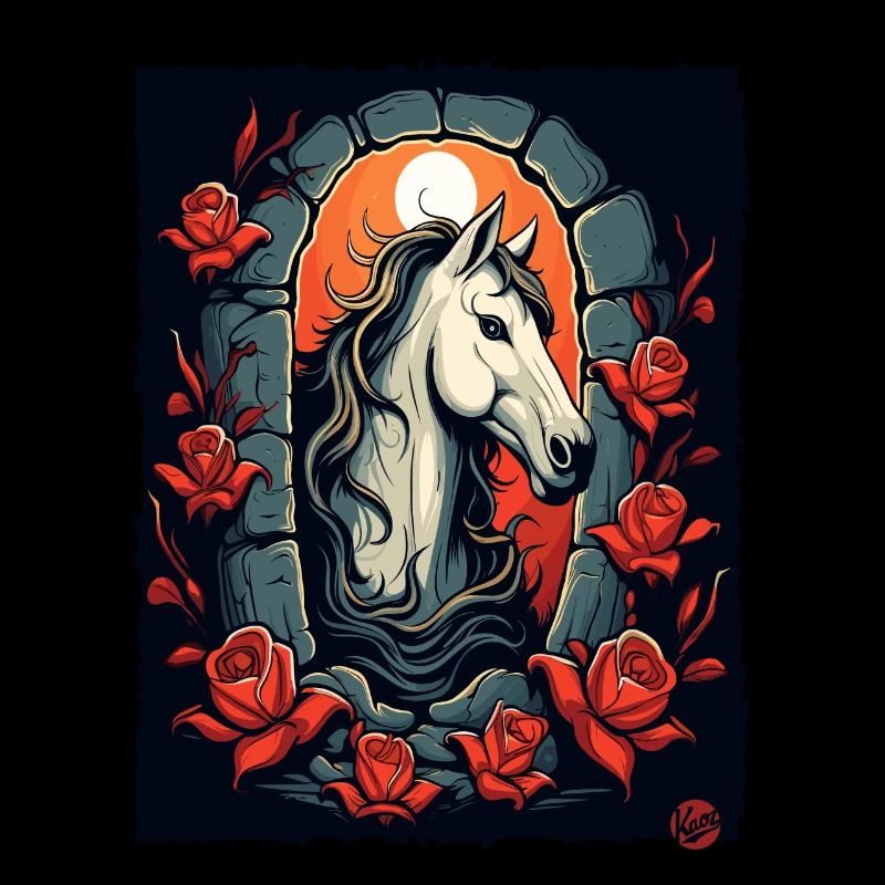 Rosen und Pferd