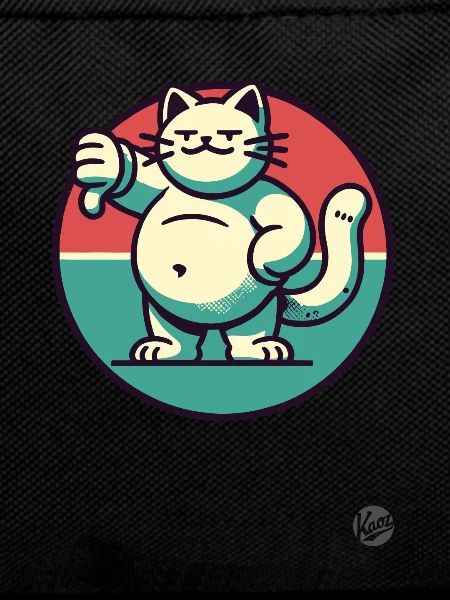 Fat cat with thumbs down