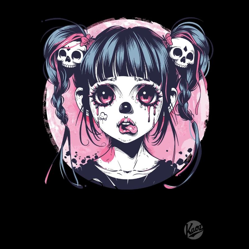 Lustiges Goth-Mädchen