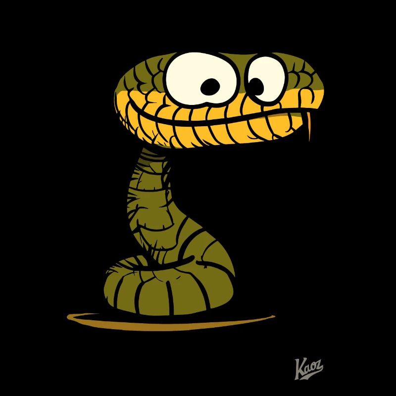 Stupide air drôle serpent