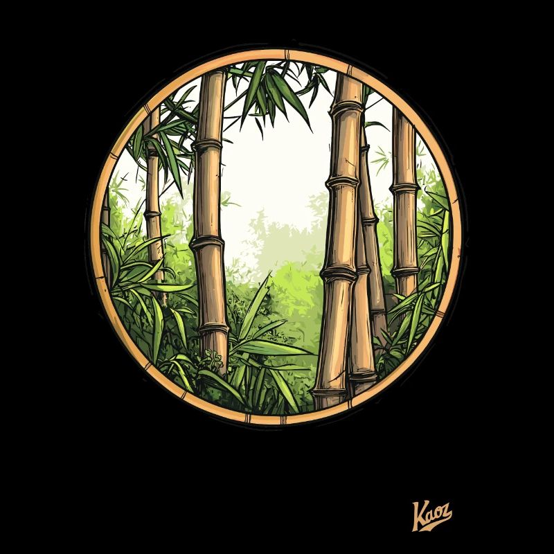 Forêt de bambous dans la forêt de bambous