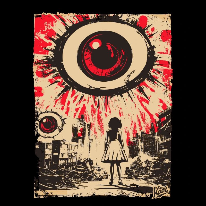 Apokalyptische Vision mit Rotem Auge
