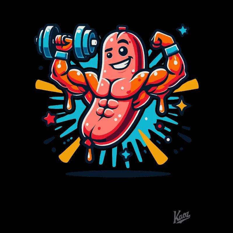Muskel-Bodybuilder Kraft-Wurst