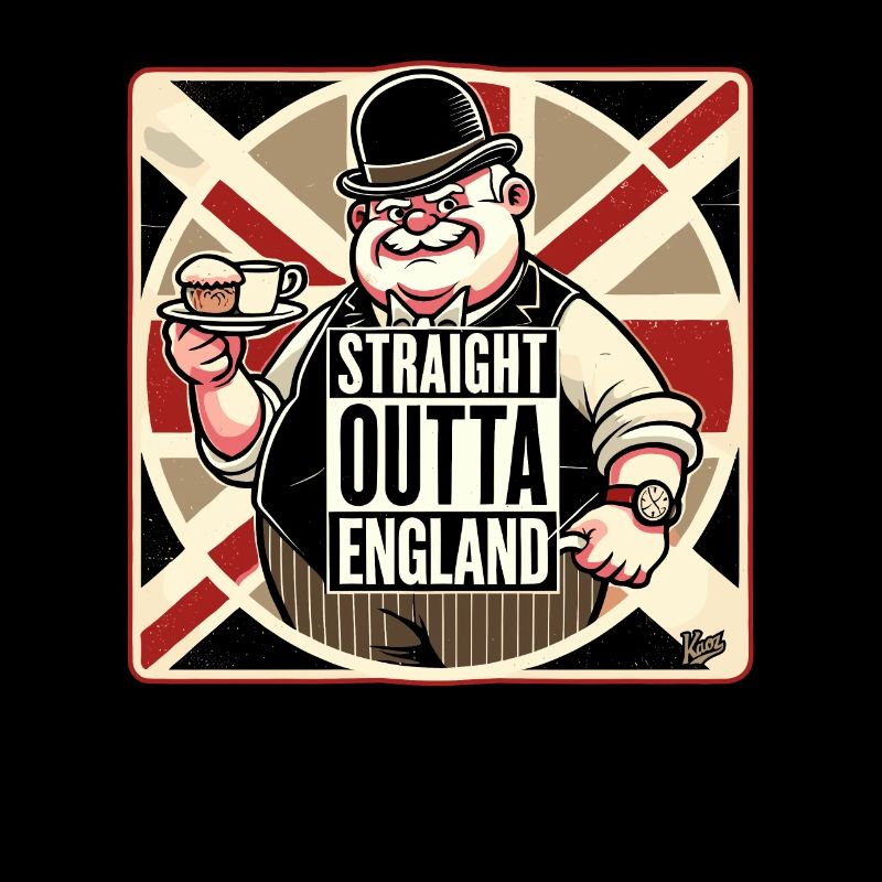 Union Jack anglais, thé grand-père Barry et biscuits