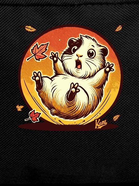 Hamster with Autumn Leaves