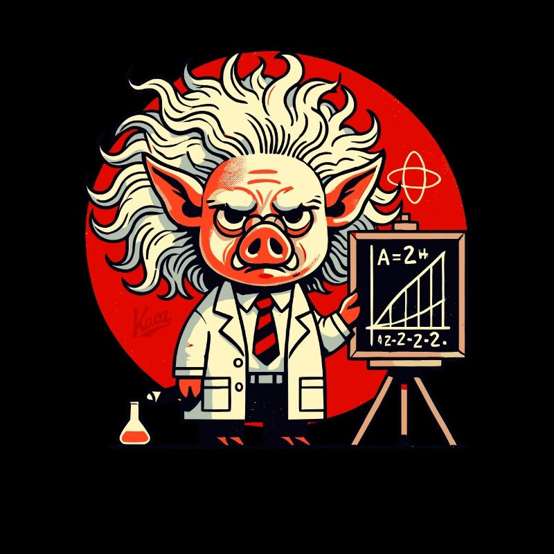 Genie Albert Schweinstein Schwein Wissenschaftler