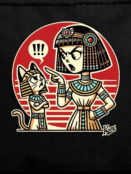 Egyptian queen reprimands the cat